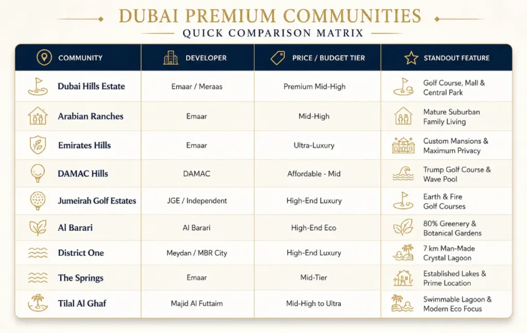 Top Gated Communities in Dubai